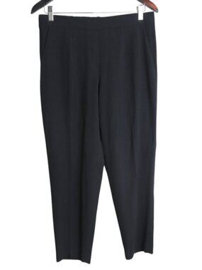 Aritzia Babaton Conan Black Cropped Crepe Mid-Rise Classic Trouser Pants Size 8